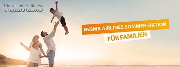 Nesma Airlines Sommer Teaser mit Familie am Strand