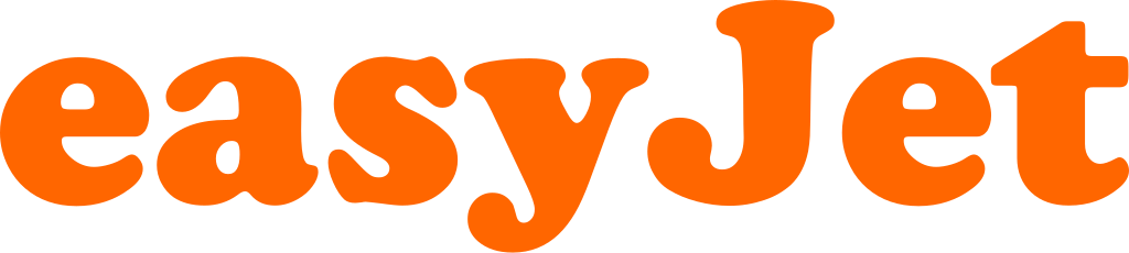easyJet Logo in orange auf weißem Hintergrund