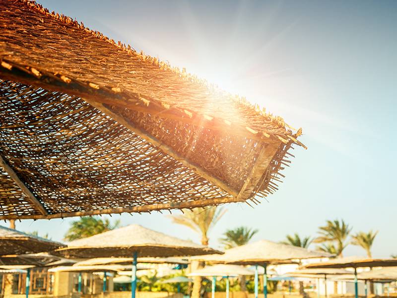Ein Sonnenschirm in Ägypten