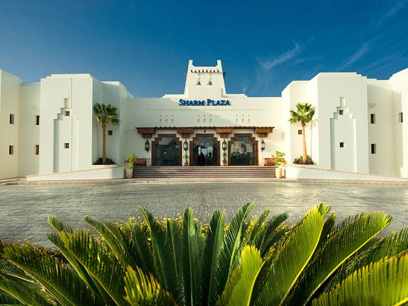 Der Eingang des Sharm Plaza