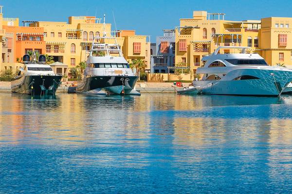 Blick auf den Hafen von El Gouna mit Yachten